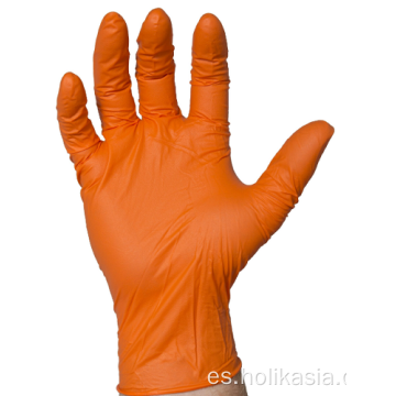 Guantes de examen de nitrilo desechables de 12 pulgadas de naranja Medio